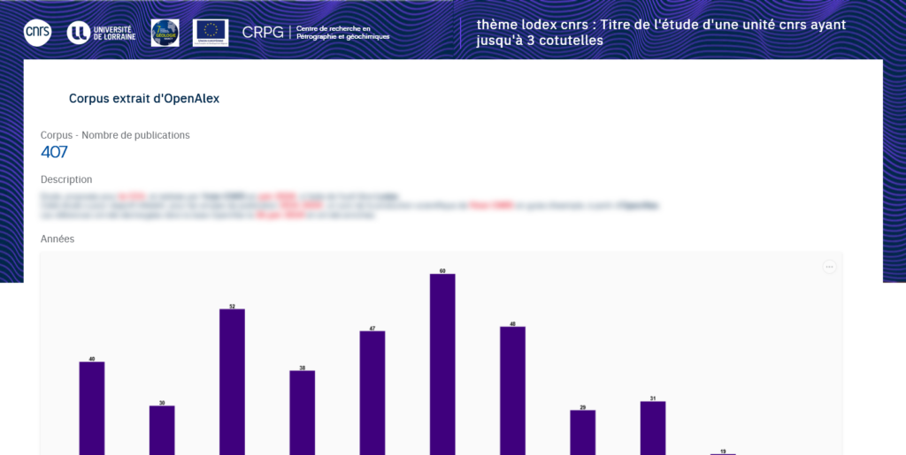 Aperçu de page d'accueil du thème "CNRS" pour lodex